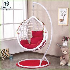 كراسي حديثة للأماكن الخارجية للحديقة فناء معدني أرجوحة وردية للأطفال للشرفة - Product Image 3