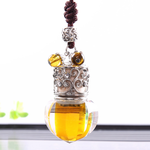 패션 크리 에이 티브 아트 빈 럭셔리 Attar 클리어 자동차 장식 50ml 유리 향수 디퓨저 병 10ml 젖빛 빈 향수 - Product Image 5