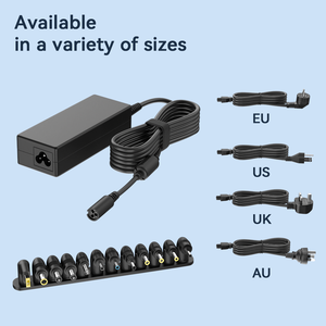 Chargeur pour ordinateur portable 90W tout-en-un avec <span class=keywords><strong>12</strong></span> embouts interchangeables pour Lenovo <span class=keywords><strong>HP</strong></span> DELL 4.5*3.0mm 3.0*1.1mm 5.5*2.5mm 5.5*1.7mm en promotion - Product Image 5