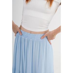 Jupe longue à volants bleu ciel pour femme en gros - Product Image 2