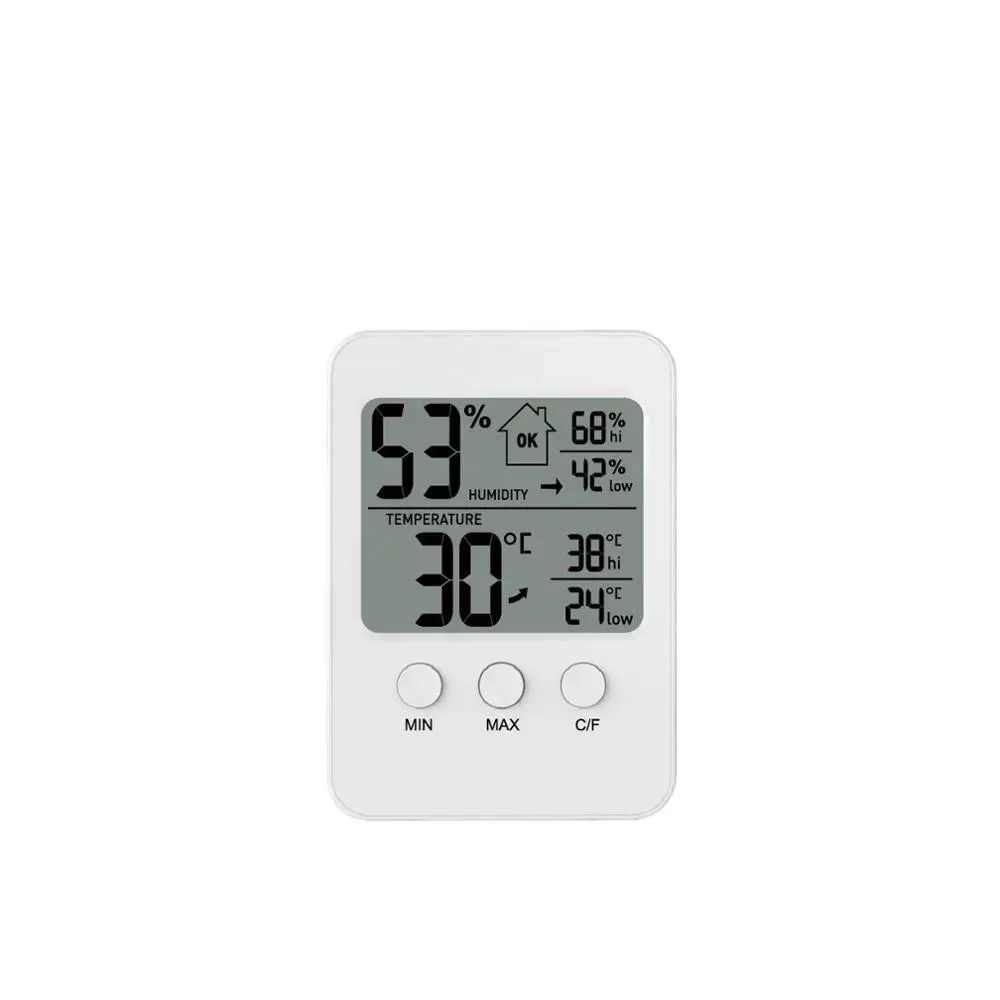Digital thermo-hygrometer, room temperature and humidity meter, Comfort Display