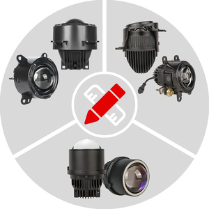 เลนส์โปรเจคเตอร์ขนาดเล็ก OEM ODM สำหรับรถยนต์ ไฟหน้า LED โปรเจคเตอร์สำหรับรถยนต์ แบบเสียบตรง ไฟหน้า LED DIY จอแสดงผล ไฟสัญญาณรถยนต์ - Product Image 4