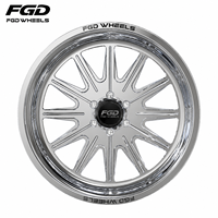 Jantes de camion monobloc forgées 20x12 22x12 22x14 24x12 24x14 26x14 26x16 Noir brillant 6x5.5 6x135 8x180 8x170 8x6.5 5x5.5