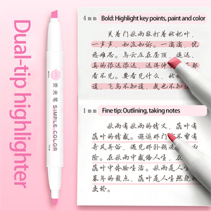 Ensemble de marqueurs Guangna à pointe oblique, surligneur couleur, aquarelle <span class=keywords><strong>pastel</strong></span>, fluorescent, taille jumbo, marqueurs Milkliner pour l'école - Product Image 6