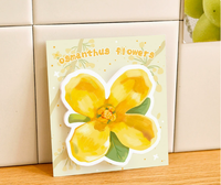 Bloc de Notas Autoadhesivo para Oficina, Diseño Floral Rosa Kawaii, Popular y Bonito para Chicas, Hecho en China, Modelo Dk377