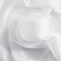 Rideaux transparents blancs 84 pouces de long 2 ensembles de panneaux à œillets Top Voile Sheer Panel rideaux rideaux pour salon/chambre