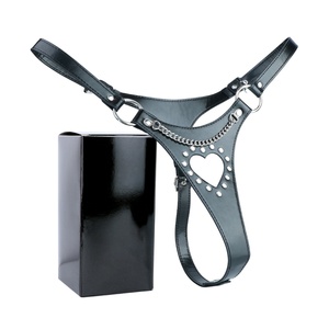 Jaula de Castidad Masculina de Cuero para BDSM, Bondage, Sumisión, Sexo, con Bloqueo para Pene, para Hombres Gay - Product Image 5