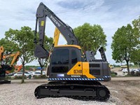 Excavatrice sur chenilles hydraulique Volvo EC140 d'occasion, modèle 2024, 14 tonnes, faible nombre d'heures, moteur en bon état, prête à l'emploi en usine