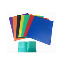 Dossier promotionnel en plastique PP à double poche A4 avec logo et couleur personnalisés, impression UV pour le bureau, l'école, les entreprises