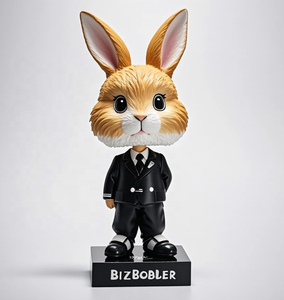 Tùy chỉnh linh vật đầu thỏ bobblehead với cơ thể con người-Thiết kế nhựa độc đáo, thích hợp cho việc tặng quà và bộ sưu tập - Product Image 2