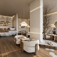 Aménagement intérieur de café, comptoirs de bar à café, vitrines pour salon de thé, présentoirs en verre, personnalisation complète de la pièce, décoration de magasin