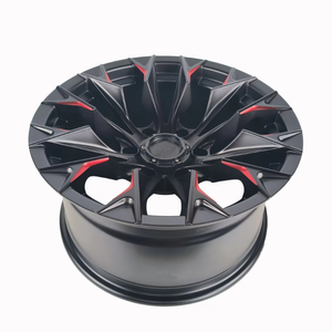 Meilleure vente de roue de voiture de haute qualité 9J * 20 ET 28 78.1 <span class=keywords><strong>6</strong></span>*139.7 ROUGE et NOIR roue de voiture de tourisme - Product Image 5