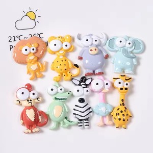 Cabujón de resina pintado a mano de alta calidad, figuritas de animales de zoológico con parte posterior plana para recuerdos de bricolaje, estilo Artificial - Product Image 1