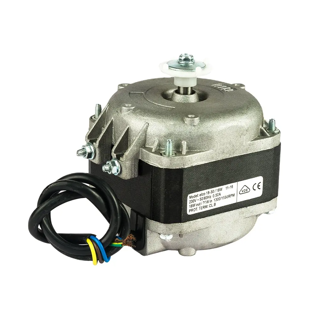 Italien elco kondensator kühlschrank spaltpolmotor square fan motor 5/10/16/18/25W kupfer draht mit klinge und halter