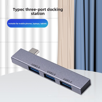 Hub USB pour ordinateur portable en ABS, multi-interface, répartiteur sans fil, station d'accueil Type C, 4 ports, vente en gros