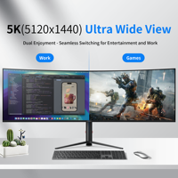 Moniteur de jeu incurvé ultra-large 49 pouces 5K 60Hz USB-C pour PC portable OEM Factory