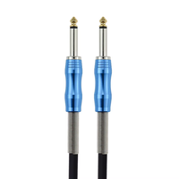 Connecteur audio mono TS plaqué or 6,35 mm avec coque métallique pour guitare électrique, basse, amplificateur, mixeur, utilisation en studio
