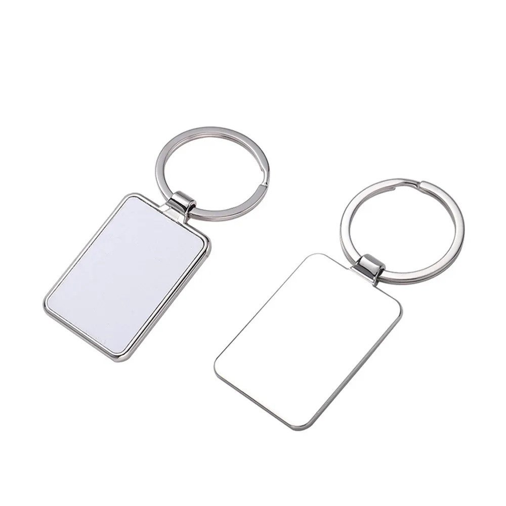 Wholesale Heat Transfer Printing Sublimation Keychain Custom Logo Blank Metal Leather Manufacturer's Sublimation Metal Key Chain