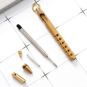 Wholesale Custom Logo 1.0Mm Vintage Brass Metal-Banded Twist-Action Ballpoint Business Gift <b>Pen</b> - Product Image 4
