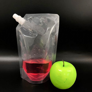 Bolsa de plástico transparente de 1 litro, termosellable, resistente, con boquilla, para jugo, bebidas y leche. - Product Image 1