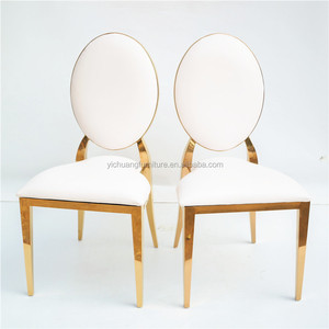 Modern istiflenebilir olay parti paslanmaz çelik altın düğün sandalyesi kiralama - Product Image 1