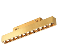 Spot lumineux magnétique encastré sans bordure doré pour plafond, éclairage magnétique à montage en surface pour salon, villa, maison