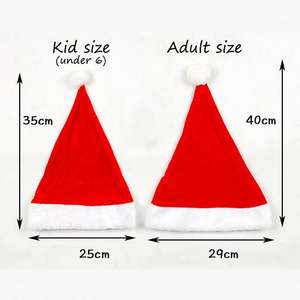 Bricolage presse à chaud ébauches sublimation unisexe velours rouge et blanc noël père noël <span class=keywords><strong>photo</strong></span> chapeau pour cadeau personnalisé - Product Image 2