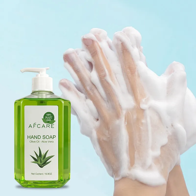 Custom Luxury Liquid Hand Soap Paraben-Free Refreshing Moisturizing and Sodium Hyaluronic Acid Aloe Vera Liquid Hand Soap Bulk
