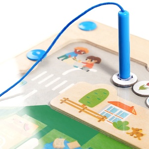 Trẻ Em Bằng Gỗ Từ Mê Cung Hội Đồng Quản Trị Đồ Chơi Chất Thải Phân Loại Bút Bảng Điều Khiển Trò Chơi - Product Image 4