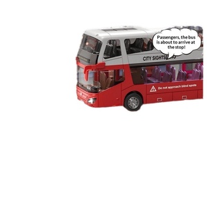Nuovo Arrivo: Autobus Giocattolo a Due Piani in TPE per Ragazzi, Modello Londinese in Scala, Pezzo Decorativo da Esposizione - Product Image 2
