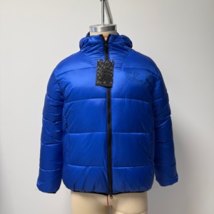 T Men Lightweight Hooded Cotton Padded <b>Jacket</b> Windproof Warm Winter Casual Outerwear Black <b>Silver</b> Blue In Stock - Product Image 5