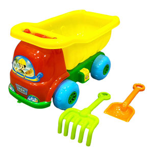 Kids <b>Beach</b> Dump Truck Toy Set with Rake and Shovel <b>Plastic</b> Sand Play Toy Mesh <b>Bag</b> Packed - Product Image 1