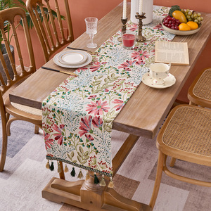 <span class=keywords><strong>Chemin</strong></span> <span class=keywords><strong>de</strong></span> <span class=keywords><strong>table</strong></span> floral vintage américain <span class=keywords><strong>de</strong></span> <span class=keywords><strong>style</strong></span> campagnard DaiRui avec pompons, décoration <span class=keywords><strong>de</strong></span> <span class=keywords><strong>table</strong></span> à manger bohème et champêtre - Product Image 2
