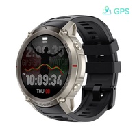 Montre connectée GPS DM59 2026 avec écran AMOLED 1,43 pouces, cartes hors ligne, étanchéité 5 ATM, boussole, altimètre, suivi du sommeil, bracelet en silicone pour hommes, idéale pour l'extérieur