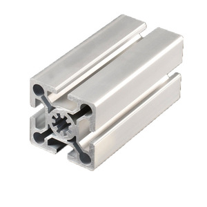 Profilés en aluminium modernes en stock usine 5050W, norme européenne, industriels, 6063-T5, blanc argenté, oxydation anodique, pour atelier - Product Image 5