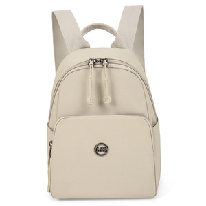 Mochila ligera de doble asa de color sólido para mujer, mochila de viaje de ocio con capacidad de 20L y bolsillo interior con cremallera - Product Image 5