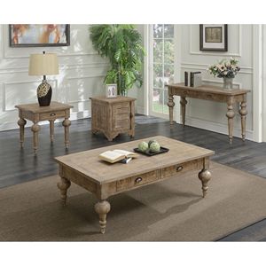 DB Wallace & Bay Ludin Table d'appoint carrée taupe pour meubles de salon - Product Image 4