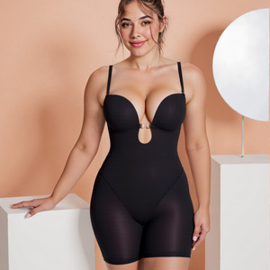 Của Phụ nữ sexy <span class=keywords><strong>backless</strong></span> bodysuit với U-Plunge <span class=keywords><strong>Bra</strong></span> công ty Tummy kiểm soát Shapewear được xây dựng trong áo ngực nén Shapewear cho phụ nữ - Product Image 6