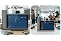 HA05 IP POE Teléfono de Video Inteligente con Pantalla Táctil HD de 10.1 Pulgadas, Android 12, Terminal VoIP SIP para Negocios y Trabajo Remoto