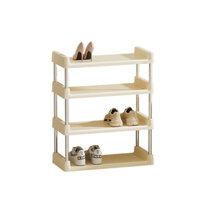<span class=keywords><strong>Stackable</strong></span> đôi-tầng lối vào lưu trữ <span class=keywords><strong>Organizer</strong></span> Giày giá đứng tiết kiệm không gian nhựa kim loại cho phòng khách lối vào - Product Image 1