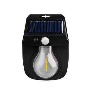 Lampe murale solaire personnalisée pour l'extérieur Veilleuse à induction en tungstène en ABS étanche pour le jardin Villa Éclairage de rue Source LED - Product Image 2