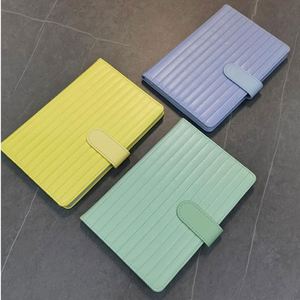 Cuaderno de Tapa Dura de Cuero PU Tamaño A5, Color Macaron, Páginas Gruesas, Encuadernación Cosida, Cierre Magnético, para Oficina y Escuela, Venta Caliente - Product Image 1