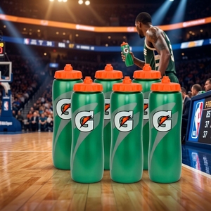 ขวดน้ำจักรยานแบบเก็บอุณหภูมิขนาด 32 ออนซ์ ขวดบีบกีฬา <span class=keywords><strong>Gatorade</strong></span> สำหรับวิ่ง ฟุตบอล ทำจากวัสดุ PE ความจุ 1 ลิตร - Product Image 1