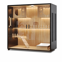 Casa para Gatos de Madera Sólida de Lujo, Moderna, para Interiores, con Estructura para Trepar, Transpirable, Impermeable y Ecológica, Venta al Por Mayor
