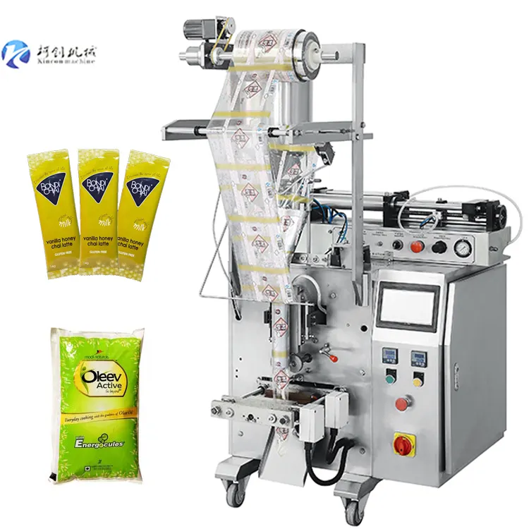 Automatic Vertical 4 Side Sealing High Speed Liquid Sachet Pack Machine Fruit Juice und Liquid Filling Seal Packing Machine