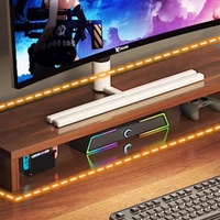 Bureau de travail moderne, table de jeu réglable en hauteur, électrique