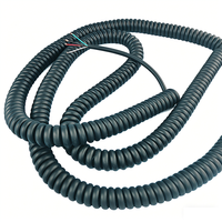 Produsen Kabel Listrik Spiral Kustom 4 Inti 0.3 Mm2 Pu, Perakitan Kabel Spiral Gulung