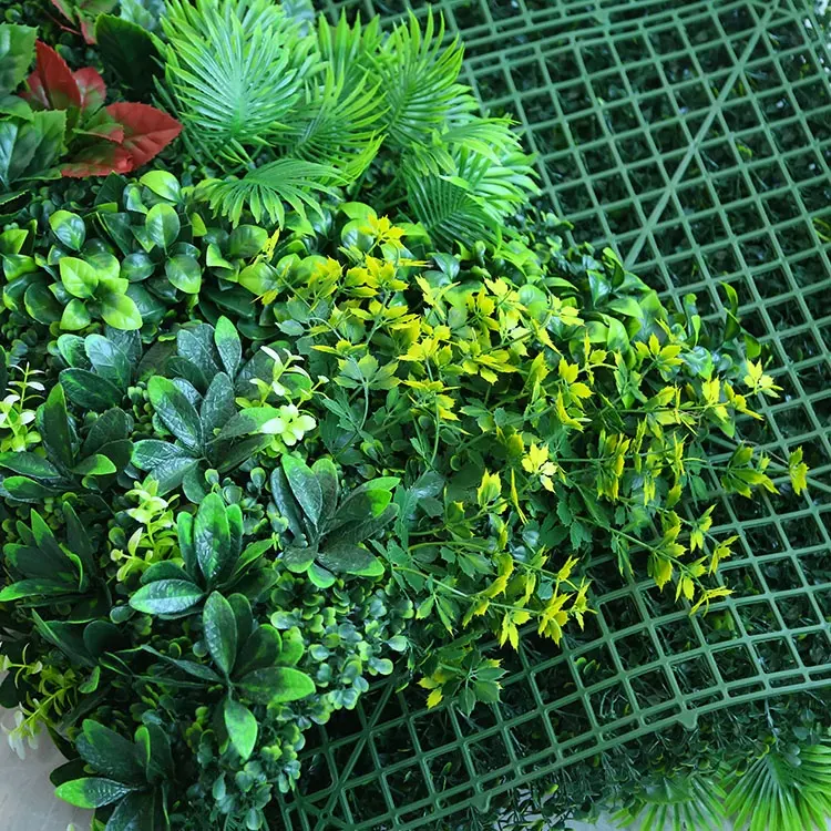 Parete della pianta verde dell'erba del recinto della siepe artificiale della decorazione di eventi del pannello del contesto di plastica protetta UV della costruzione pubblica