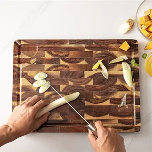 Extra Large Butcher Block Reversible Chopping Board With Juice Groove Handle Serving Tray Acacia Wood Cutting Board