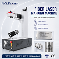 Machine de marquage laser à fibre 20W 30W 50W pour l'acier inoxydable, l'aluminium, le laiton, gravure profonde